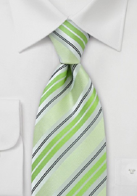 Pastel Green Striped Tie