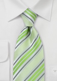 Pastel Green Striped Tie