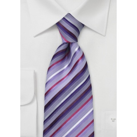 Modern Wisteria Striped Tie