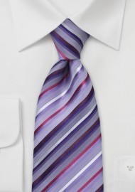 Modern Wisteria Striped Tie