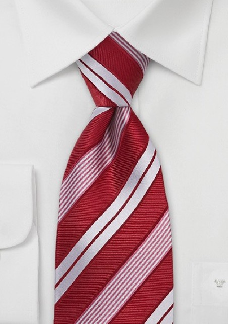 Primary Red and White Tie