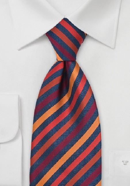 Multi-Orange Striped Tie