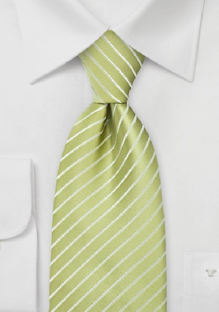 Bright Lime Green Striped Tie