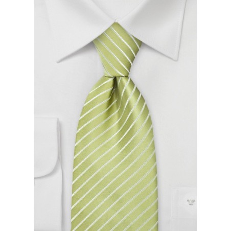 Bright Lime Green Striped Tie