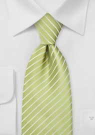 Bright Lime Green Striped Tie
