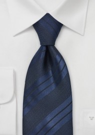 Midnight Blue Striped Tie