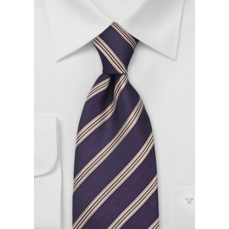 Dark Eggplant Purple Silk Tie