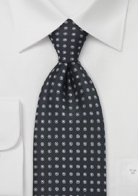 Black & Silver Dotted Tie