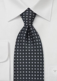 Black & Silver Dotted Tie