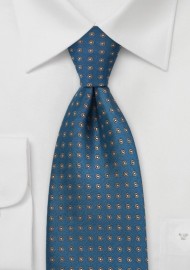 Teal and Brown Polka Dot Tie