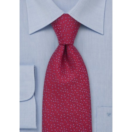 Cherry Red Designer Silk Tie