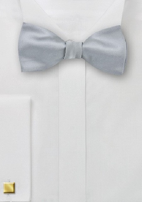 Formal Silver Self Tied Bow Tie