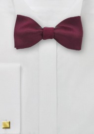 Solid Maroon Self Tied Bowtie