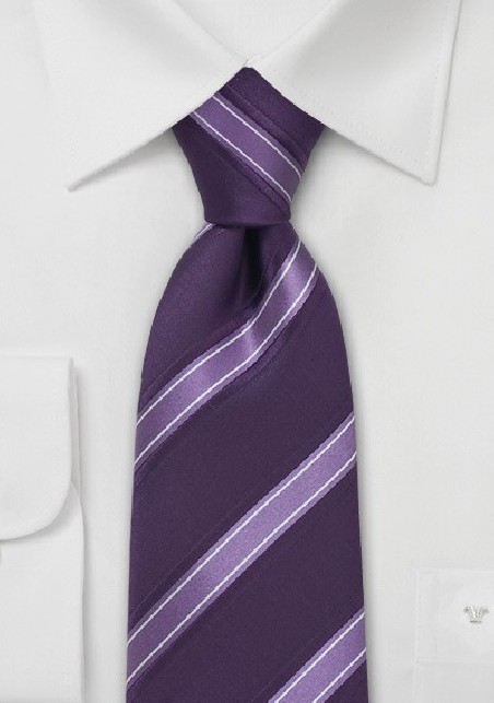 Modern Lavender Striped Tie