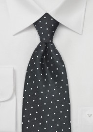 Black & Silver Polka Dot Tie