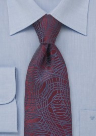 Patterned Port Red Tie