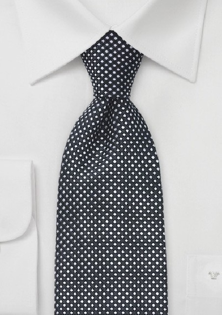 Black and White Patterned Tie