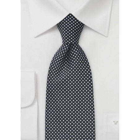 Black and White Patterned Tie