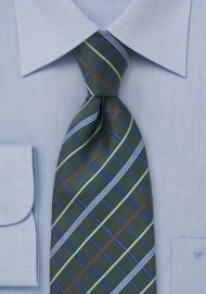 Striped Tie in Jalapeno Green