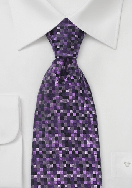 Small Squared Purple Tie