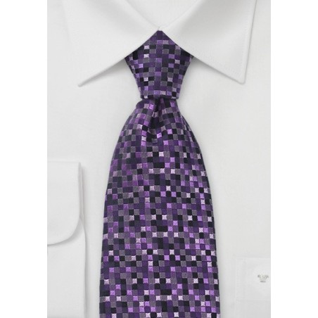 Small Squared Purple Tie