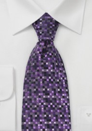 Small Squared Purple Tie