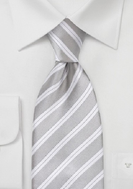 Light Silver and Ivory Tie