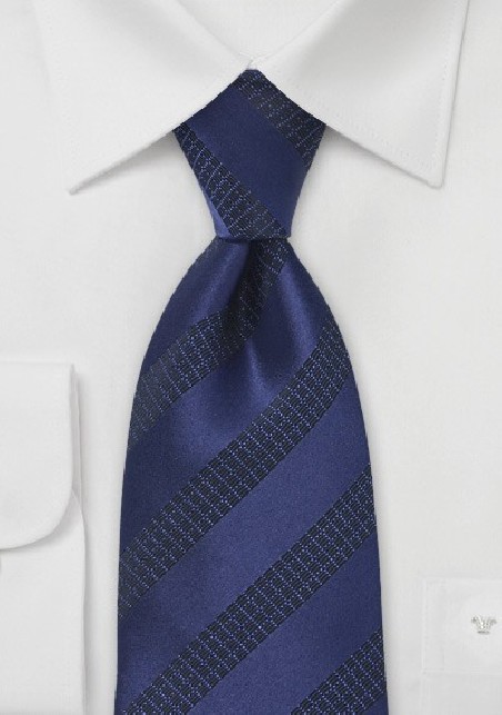 Blue and Black Patterned Tie