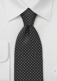 Black and Graphite Patterned Tie