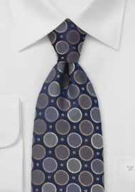 Modern Navy and Taupe Tie