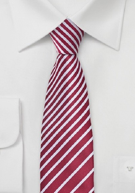 Modern Striped Tie in Rosewood