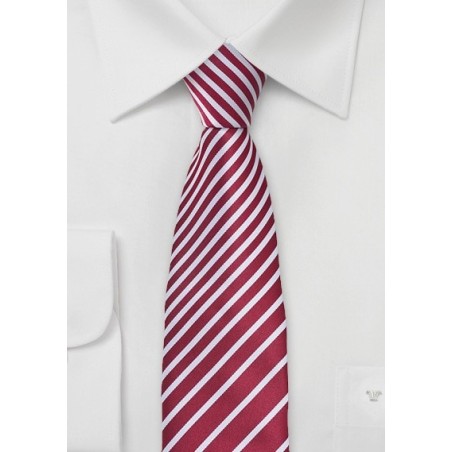Modern Striped Tie in Rosewood