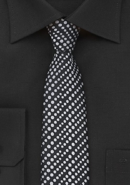 Modern Dotted Skinny Tie