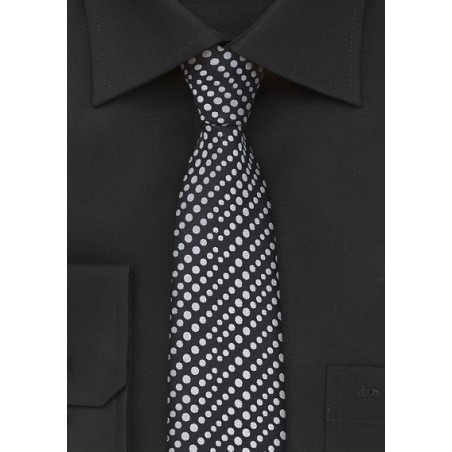 Modern Dotted Skinny Tie