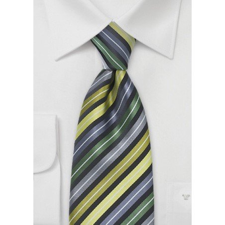 Tonal Green Striped Tie
