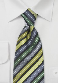 Tonal Green Striped Tie