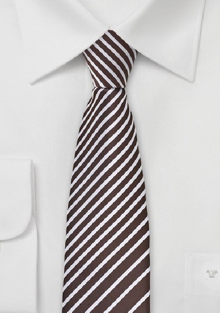 Skinny Tie in Truffle Brown