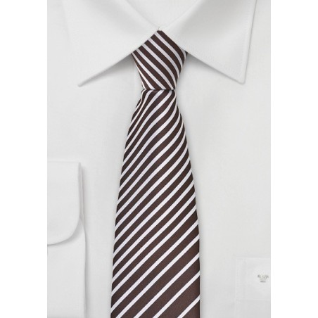 Skinny Tie in Truffle Brown