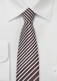 Skinny Tie in Truffle Brown