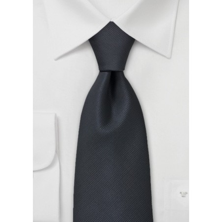 Espresso Tie with Repp Texture