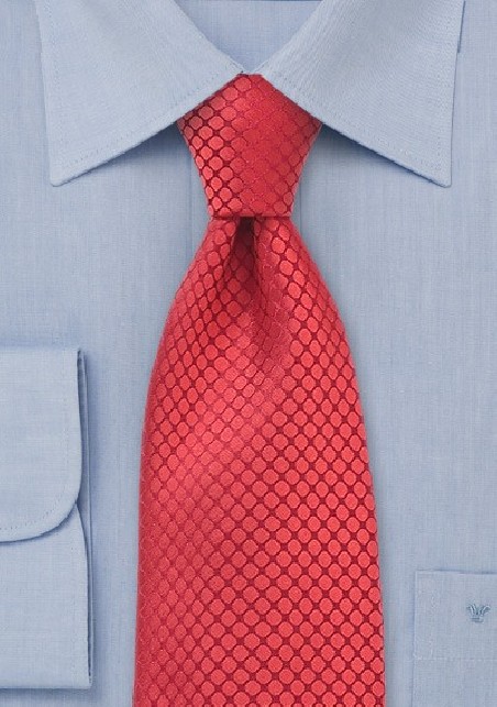 Red Kids Silk Designer Tie
