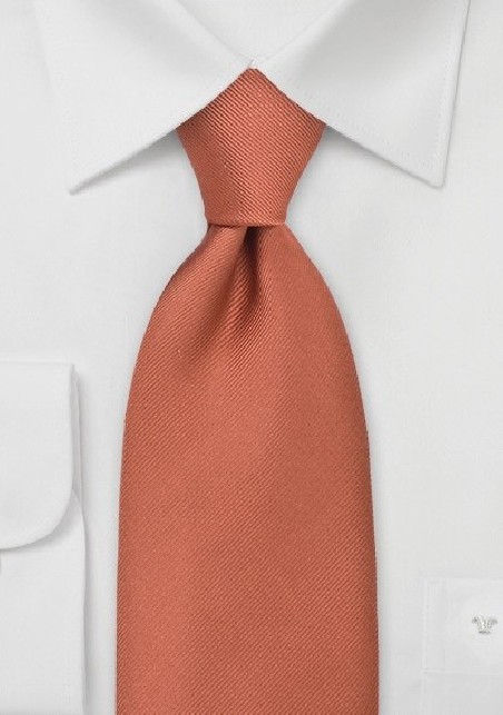 Solid Autumn Orange Tie
