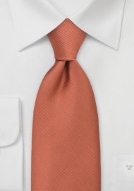 Solid Autumn Orange Tie