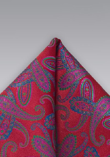 Paisley Red Handkerchief