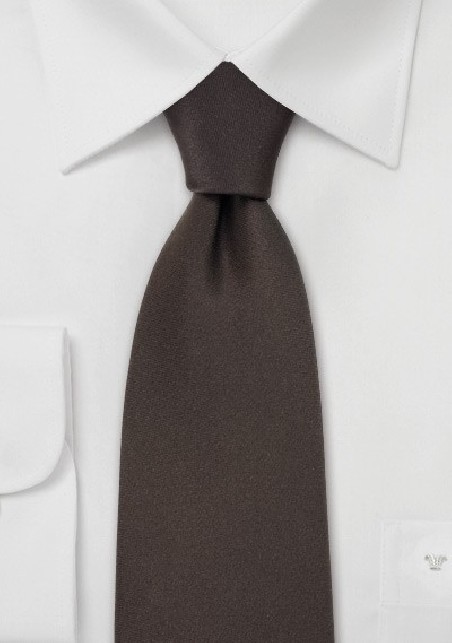 Kids Silk Tie in Dark Brown