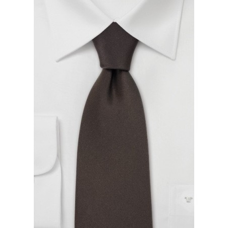 Kids Silk Tie in Dark Brown