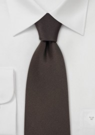Kids Silk Tie in Dark Brown
