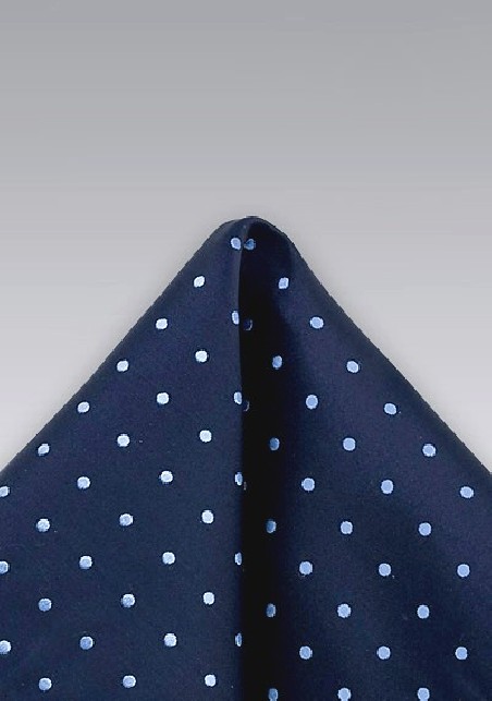 Tonal Blue Polka Dot Pocket Square