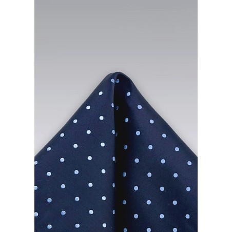 Tonal Blue Polka Dot Pocket Square