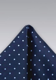 Tonal Blue Polka Dot Pocket Square